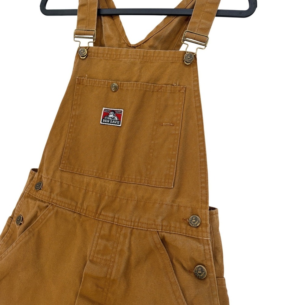 Ben Davis Overalls 28X30 Brown Duck Canvas Workwear Streetwear Vintage Aesthetic